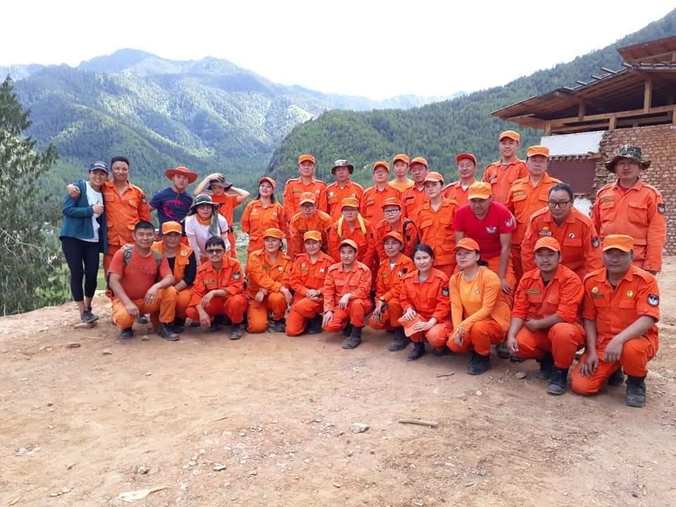 Community Service at Drugyel dzong construction
