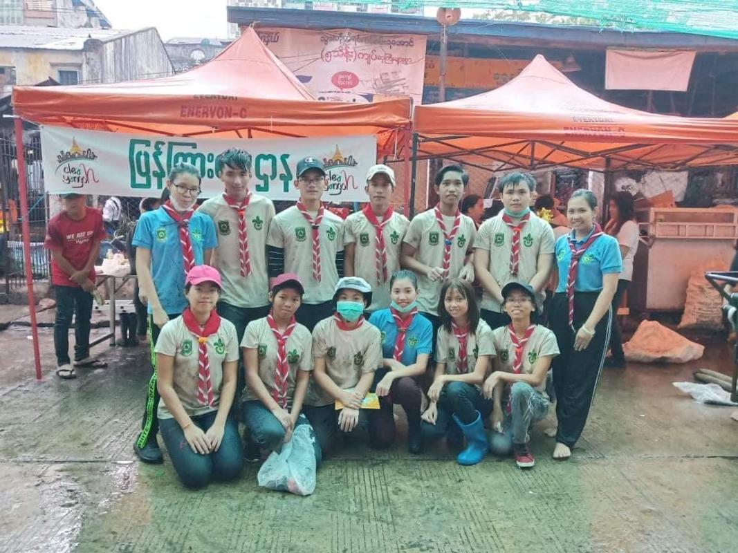 Myanmar Scout Behind th 42 street Clean Up Challenge(Rovers In Action)