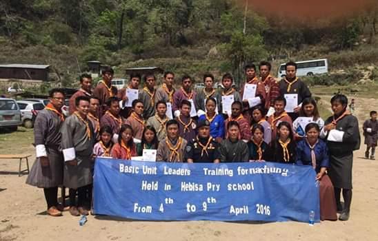 Basic unit leader training for teachers under Wangdue District, Bhutan