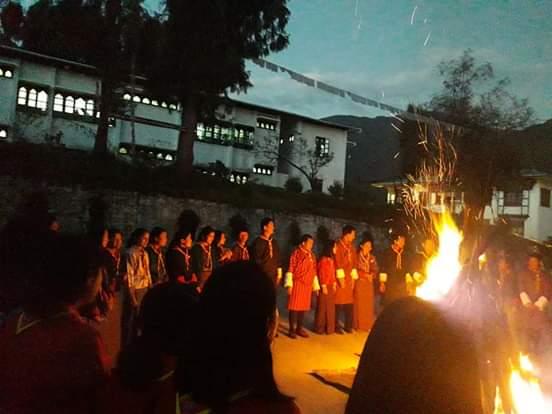Closing Ceremony For Sherubling Central School's scout.