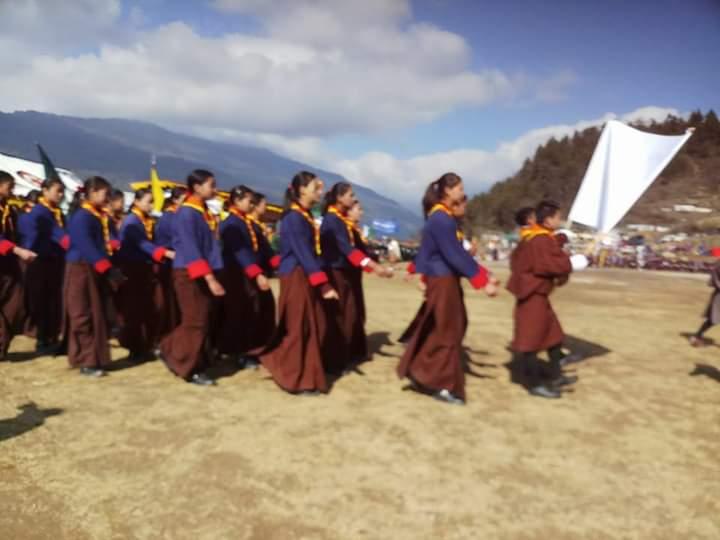 Chapcha Scouts participanted in Dzongkhag level Grand Celebration on 21.02.2019 at Chukha CS