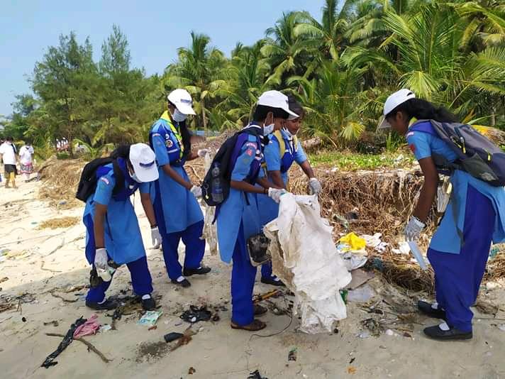 Swatch Bharath Beach Cleanliness drive, BSG Udupi, Karnataka, India. 