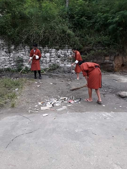Cleaning of Dzong Area
