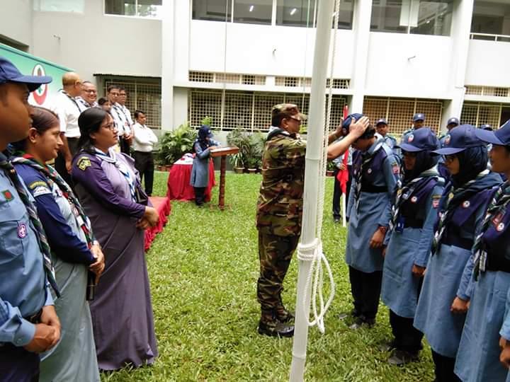 Oath ceremony of Rajuk Uttara Model College Rover Scout Group