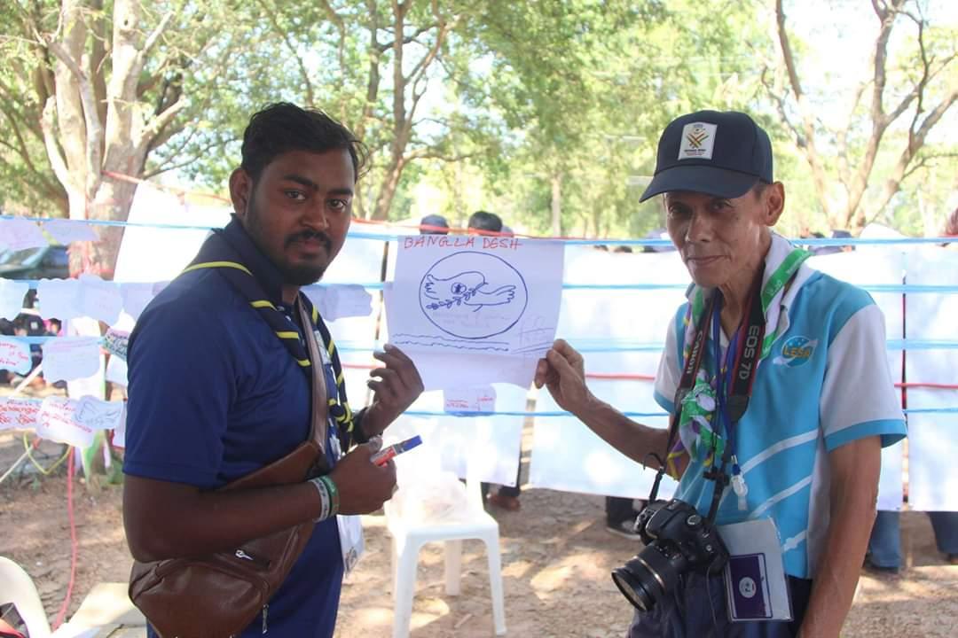 ২২ জানুয়ারি ২০১৯ তারিখে থাইল্যান্ড রোভার মুট এর মেসেঞ্জার অফ পিস এর না রকম কার্যক্রমে অংশগ্রহণ।