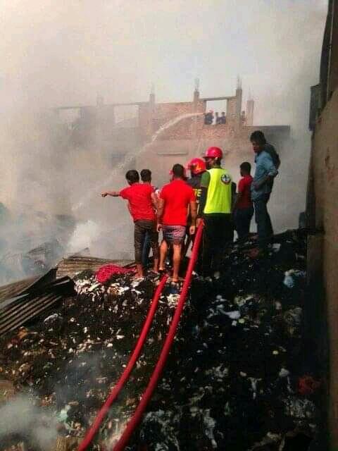 আগুন নেভানো ও উদ্ধার কাজে স্কাউট 