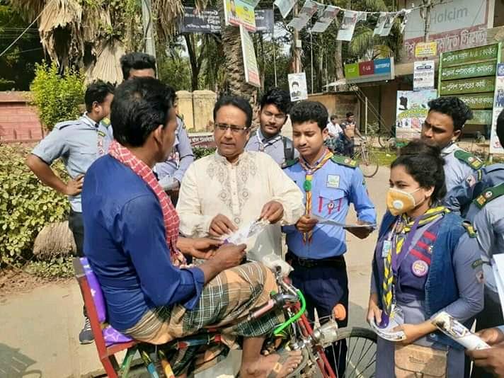 Corona ভাইরাস সম্পর্কে সচেতনতা সৃষ্টি ও মাস্ক, লিফলেট বিতরণ। 