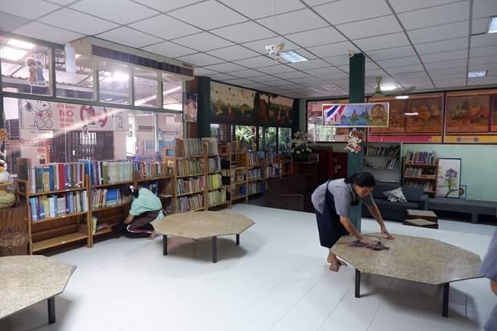 กิจกรรมทำความสะอาดห้องเรียนป้องกันเชื้อโรค