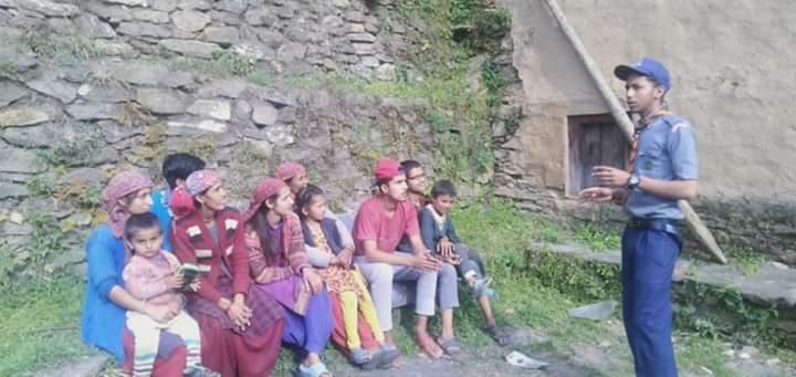Awareness in village for safety from COVID19
