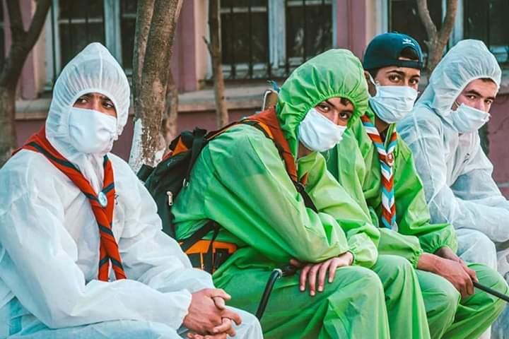 كشافة برج بوعريريج بالجزائر تكثف مجهوداته من اجل محاربة فيروس كورونا
