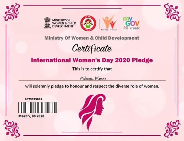 International Women's Day Pledge