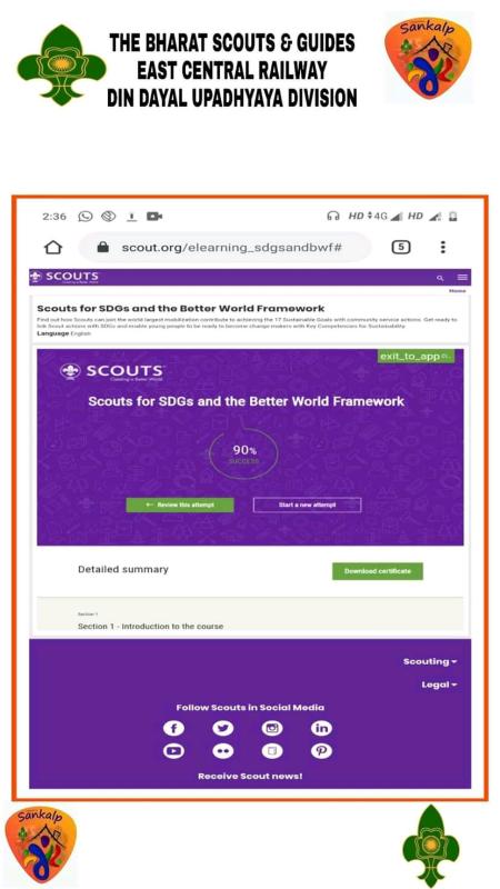 SANKALP PROJECT⚜️⚜️⚜️

Group D : DIGITAL SCOUTING GUIDING
Challenge 2 : E - Learning

ID no- https://www.scout.org/user/269846/edit

https://www.scout.org/elearning_sdgsandbwf#
