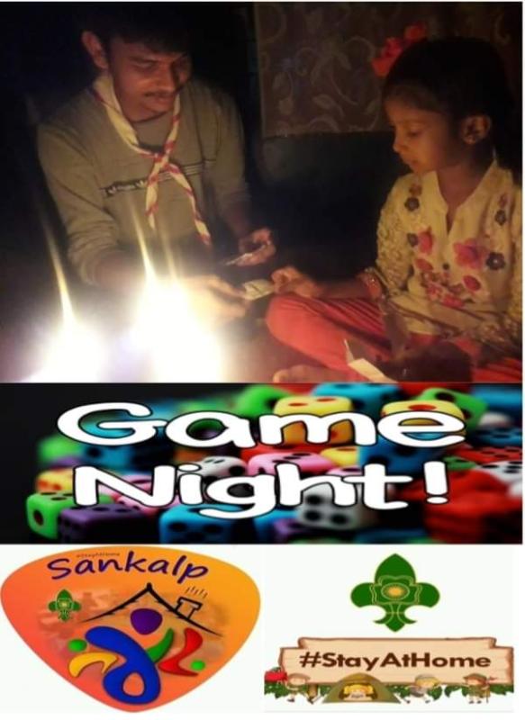 "Earth hour Game at the night-- By Bharath Scouts and Guides District Association Udupi. Karnataka State India "