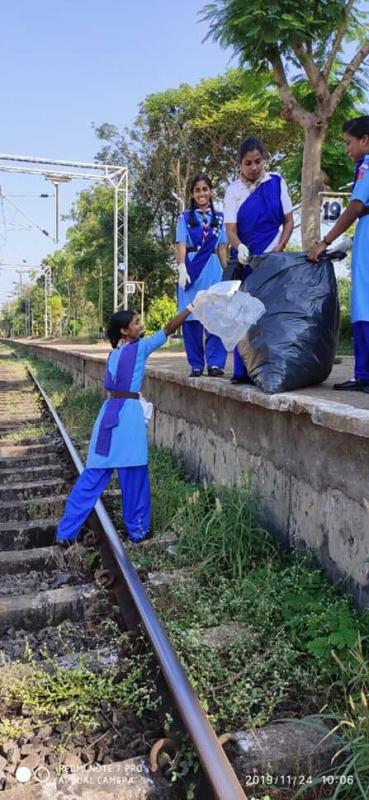 "40th month Swachh Bharat Cleanliness Drive by Bharat Scouts and Guides District Association Udupi. Karnataka State India. "