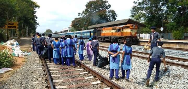 33rd month of swachh Bharat clinliness Drive at Indrali Railway station  Udupi,karnataka state