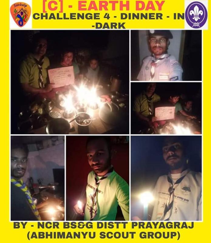 SANKALP PROJECT { C } Earth Hour
 
Challenge 4 : #Dinner-in-the-dark