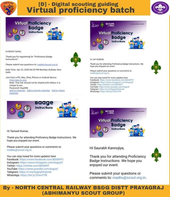 SANKALP PROJECT [ D ] Digital Scouting Guideing Challenge 4 : #webinars
