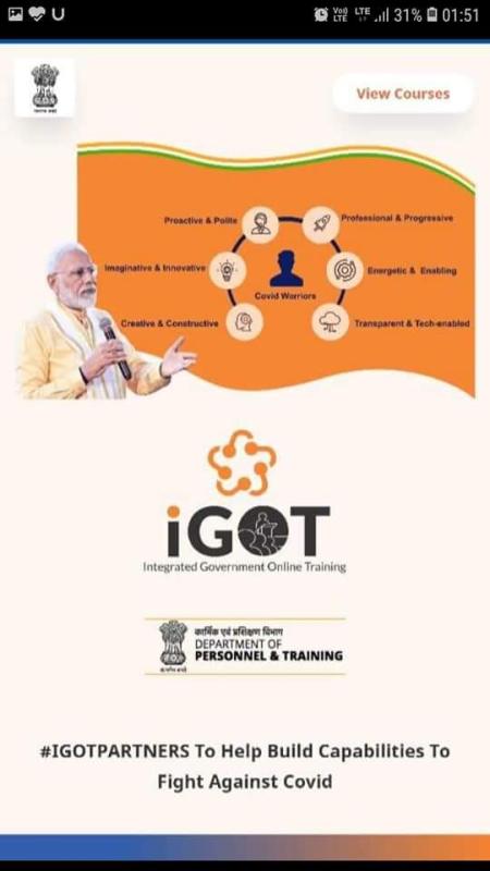 SANKLAP
Project no. 32
Day-29
To create a better tomorrow
 
[D] Digital Scouting Guiding

#Stayathomecansavelives
 
Challenge accepted and done 

 Challenge 5: Government Initiatives

I had registered myself on http://igot.gov.in ;
 
