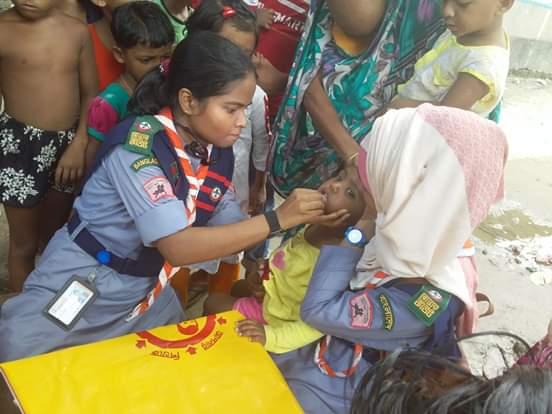  শিশুদের পোলিও টিকা দান কর্মসূচী পালন