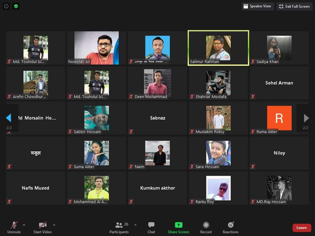 Virtual crew meeting 