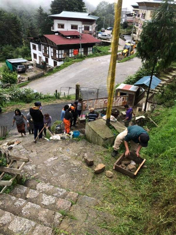 working together to make our scout area beautiful 