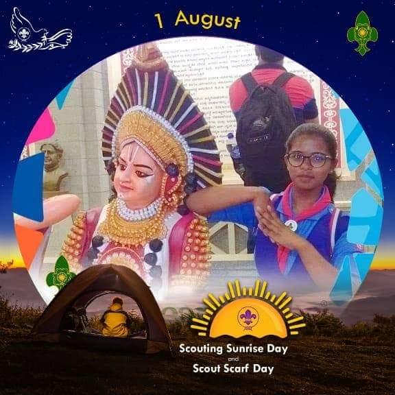 World scouting sunrise day and scout scarf day 