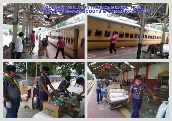 DISTRIBUTED FOOD PACKETS AND DRINKING WATER 