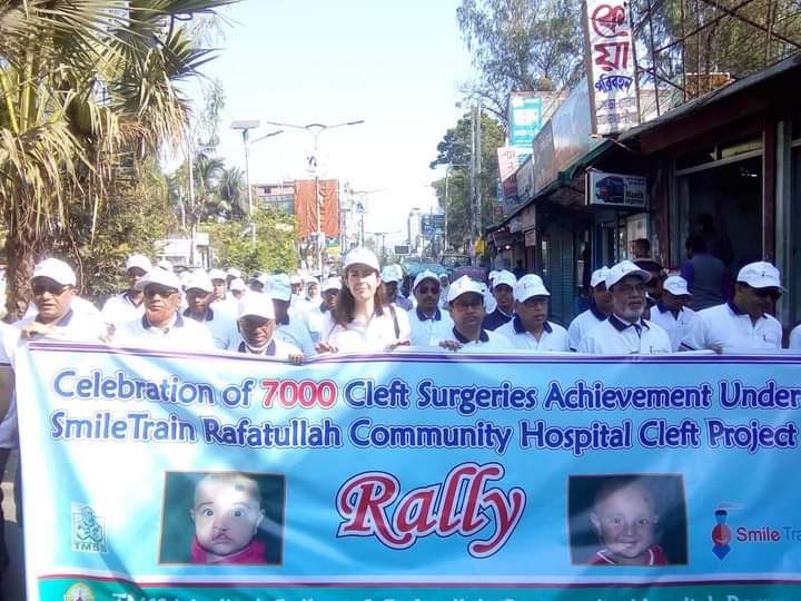 celebration of 7000 cleft surgeries Achievement Road show.