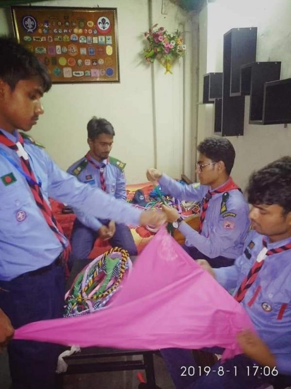 world scarf day 2020 the service is organized by the Sheba Mukto Scout Group,Sirajganj.