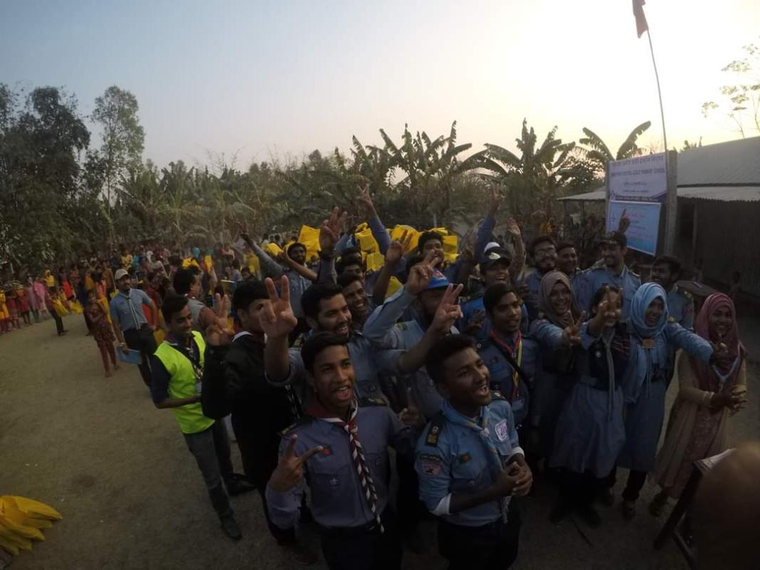 Distributing Books (Camp for Smile)