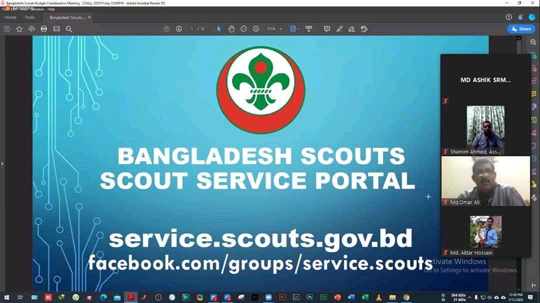Bangladesh Scouts, Dhaka Metropolitan Online Membership Registration Workshop 2020