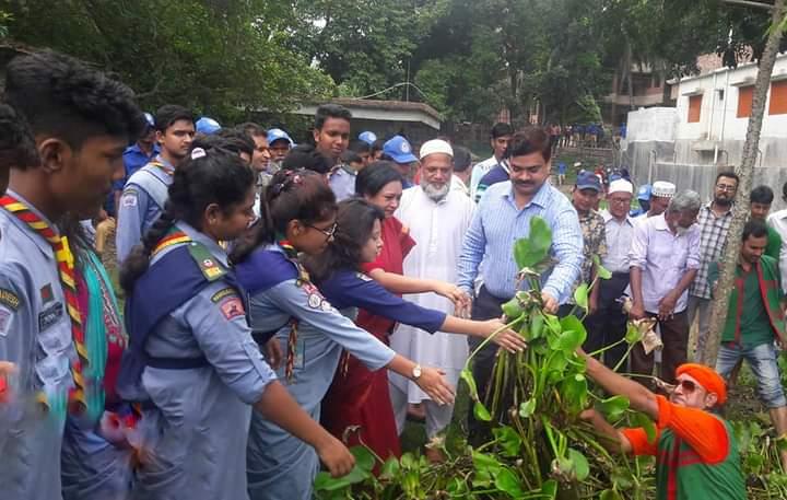 নবগঙ্গা পরিস্কার অভিযান ( কচুরিপানা অপসারণ) 