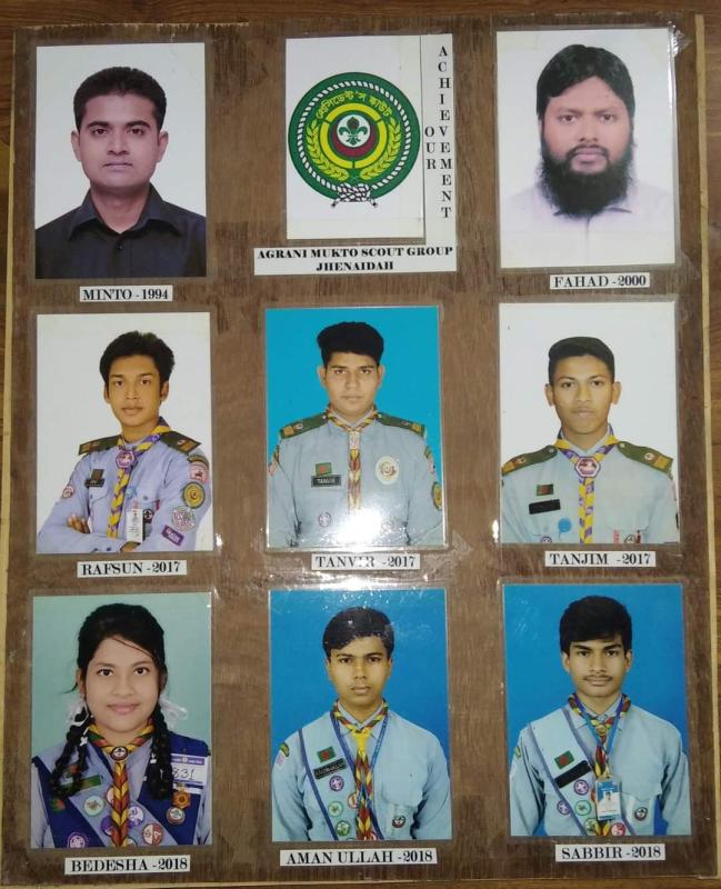 অগ্রণী মুক্ত স্কাউট গ্রুপ,ঝিনাইদহের প্রেসিডেন্ট'স স্কাউট অ্যাওয়ার্ড অর্জনকারীদের অনার বোর্ড....