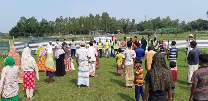Rescue for Sirajganj" funded by USA, food items were distributed among the helpless


