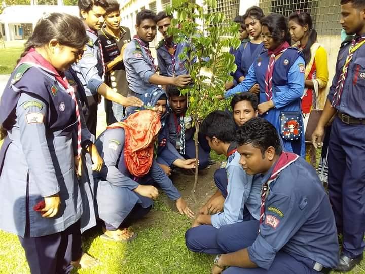 রোভার স্কাউটের ১০০ বছর পূর্তি উপলক্ষে বৃক্ষরোপণ কর্মসূচি