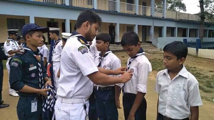 কাপ্তাই জেলা নৌ স্কাউটস এর দীক্ষা গ্রহণ অনুষ্ঠান ২০১৯