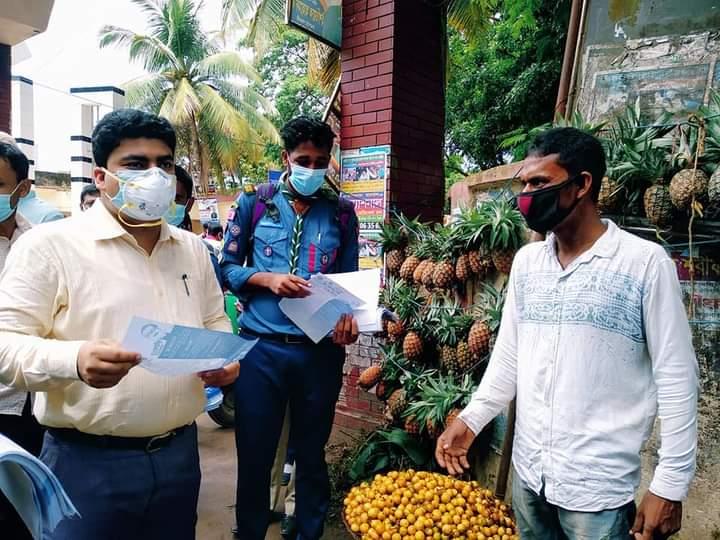 করোনা ভাইরাস জনসচেতনায় সাবান, মাস্ক বিতরণ 