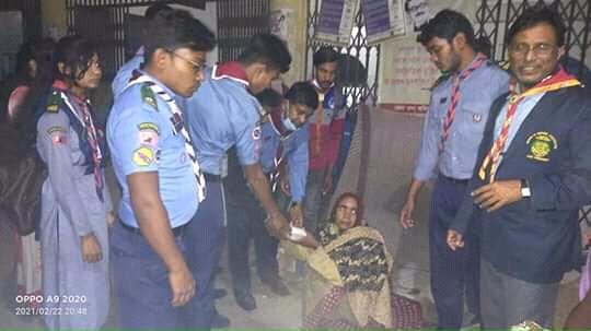 Distribution of food among helpless people on the occasion of BP's birthday
.