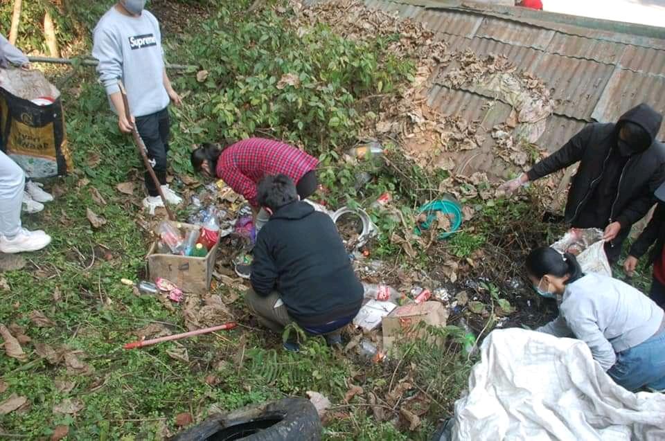 Mass cleaning in Kanglung community