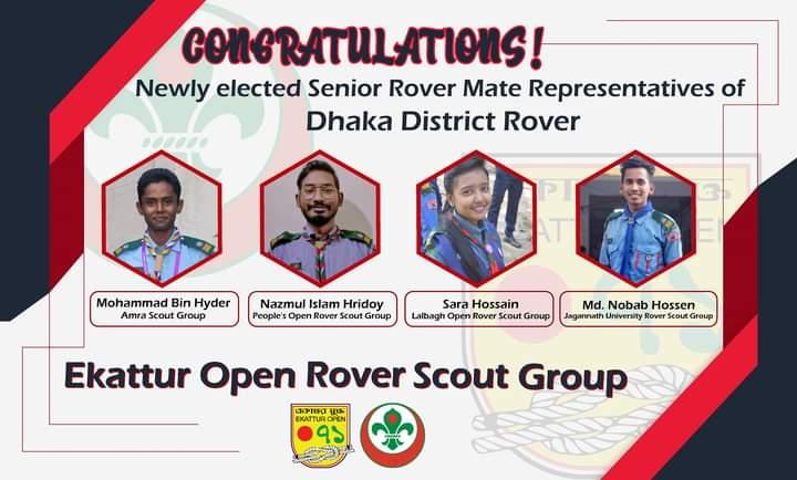 Newly Elected Senior Rover Mate Representative Of Dhaka District Rover