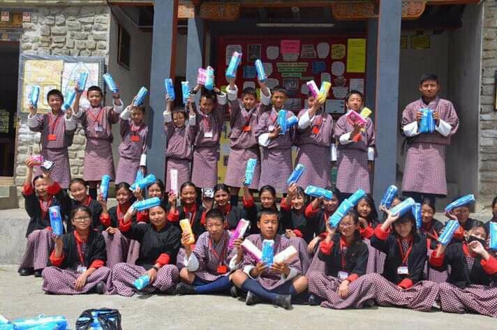 Donation of pads in remote places