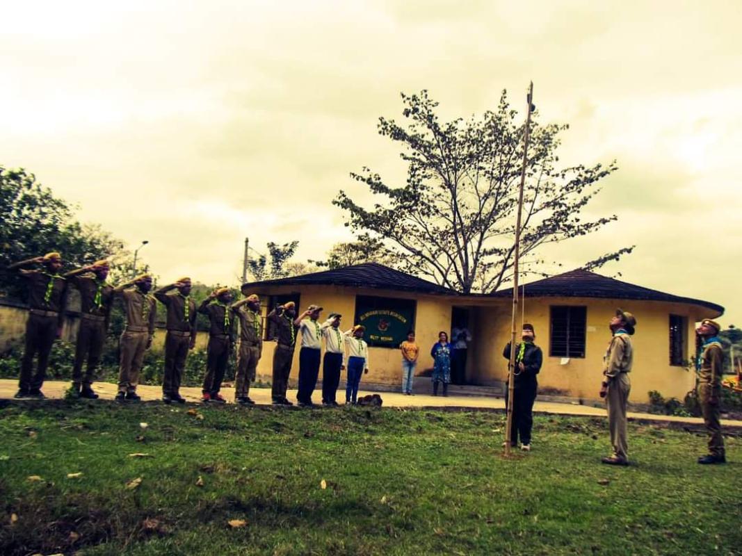  Training & Nature Study Camp. ।। Camp Site= Burudi Lake, Ghatsila, Jharkhand State।।।."Falg Hoisting" 