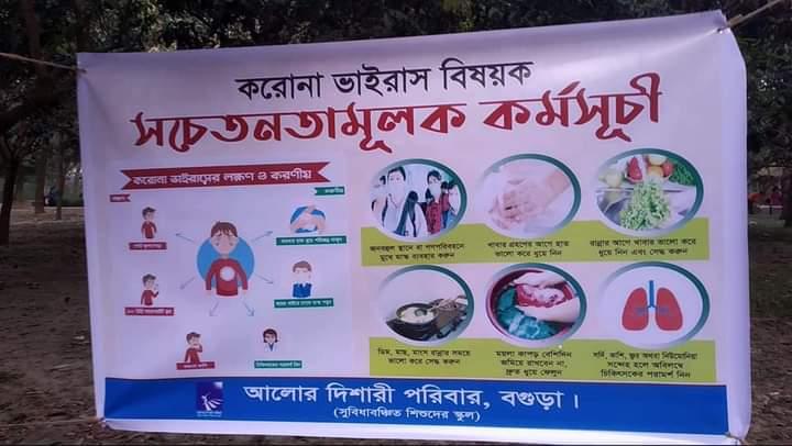 করোনা ভাইরাস বিষয়ক সচেতনতা মূলক কর্মসূচি 