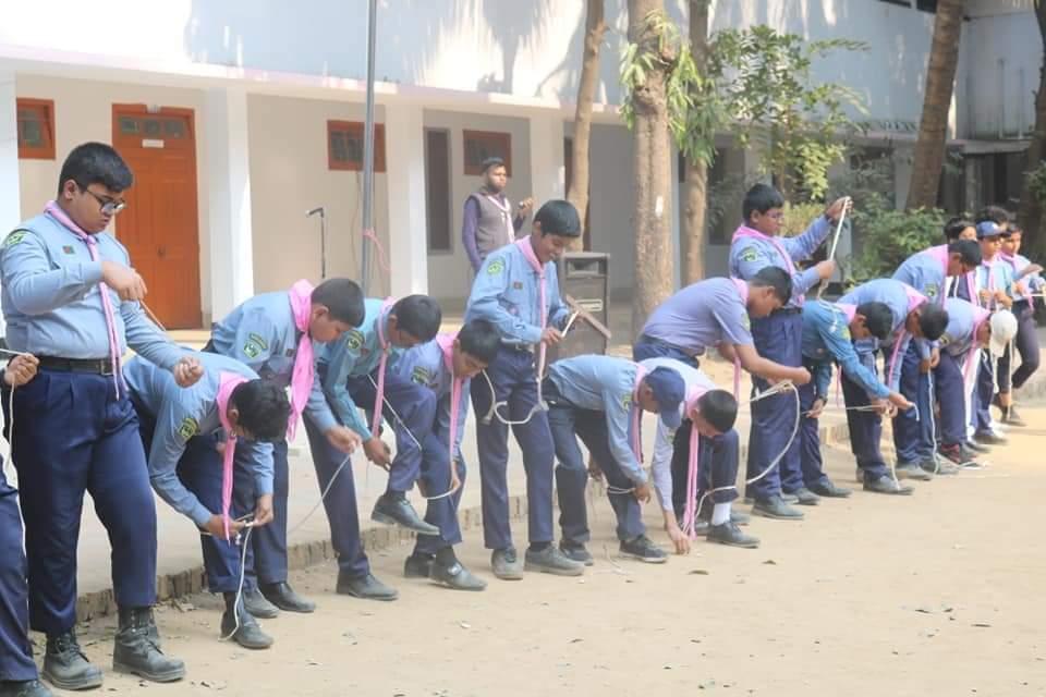 বার্ষিক তাঁবুবাস ও দীক্ষা অনুষ্ঠান ২০২০। গেরো প্রতিযোগিতা। 