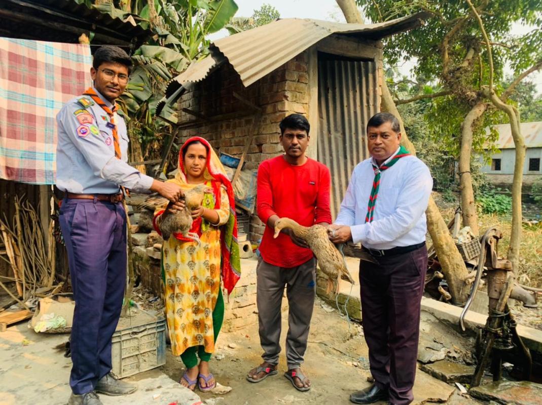 Poultry distribution Has been done to poor people