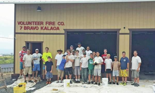 Eagle Scout Service Project repaints & renovates Kona Fire Station