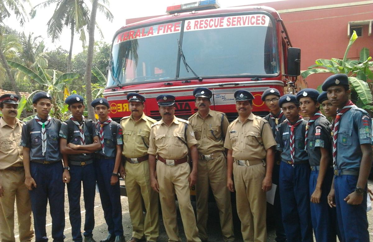 VISITING FIRESTATION AS A PART OF EARNING FIREMAN PROFICIENCY BADGE