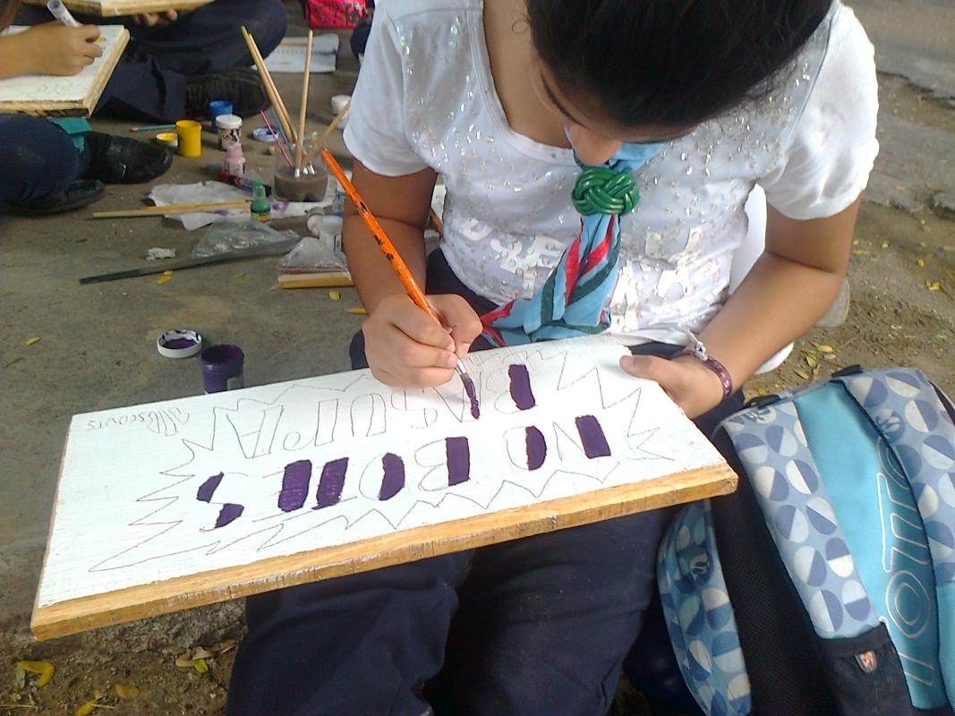 Elaboracion de letreros conservacionistas