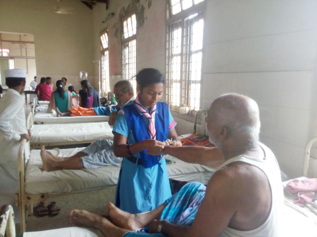 Community work at government hospital