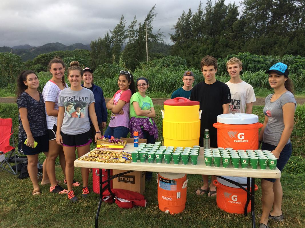 Community Service at Marathon Aid Station